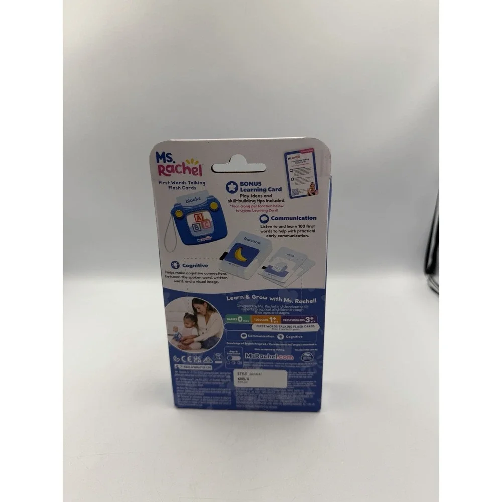 Ms. Rachel First Words Talking Flash Cards Learning Toy New Tested Working Voice